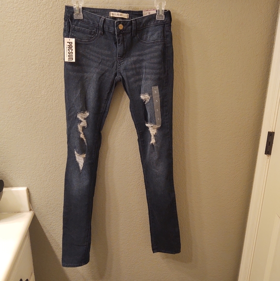 NWT Pacsun Bullhead Black Denim Legging Jeans Sz 5 - Picture 7 of 7